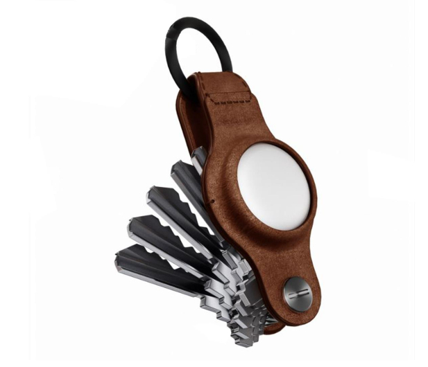 KeySmart Air Leather organizer do kluczy z etui na AirTag KEYSKS040BRNLEA - 1271805 - zdjęcie